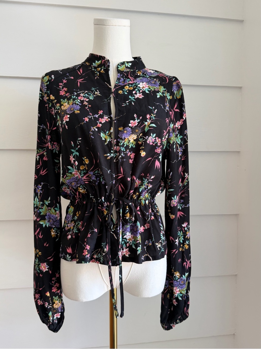 Rolla’s Ella Meadow Blouse in Black size S